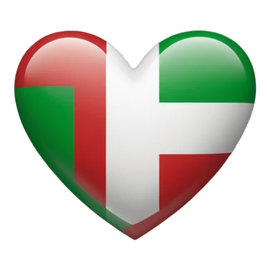 heart as italy flag sticker