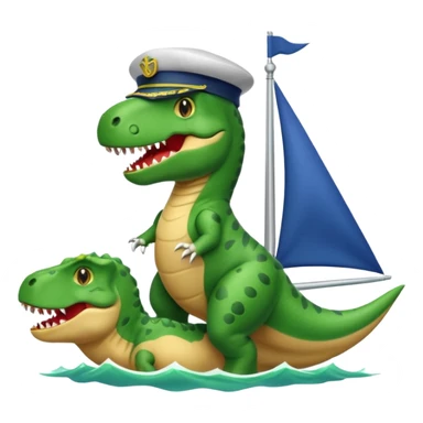 Nimm den. Trex Emoji aber mach auf dem Ticken ein Segel  sticker