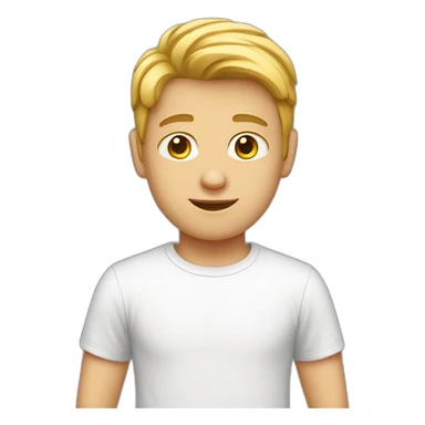 white boy wearing a t shirt sticker