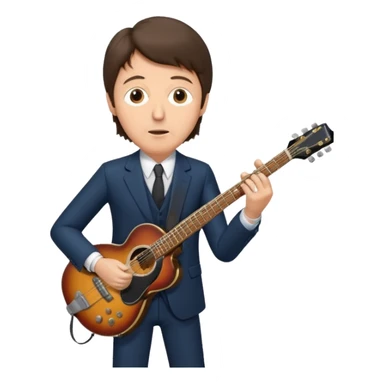 Paul McCartney playing guitar suit sticker