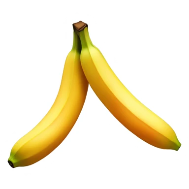 Single banana upright and an orange on each side at the bottom sticker