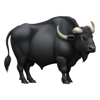 Gros taureau noir  sticker