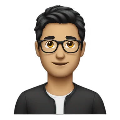 male-darkhair-tupe-glasses sticker