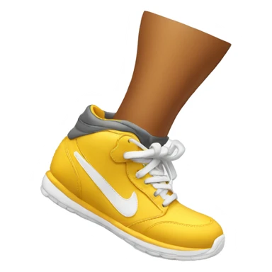leg with sneaker on sticker