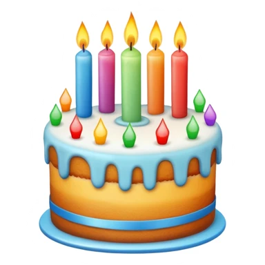 birthday cake with candles sticker