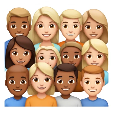 family photorealistic sticker