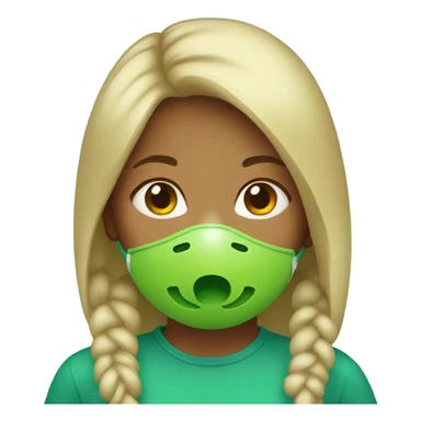 Girl with green pacifier  sticker