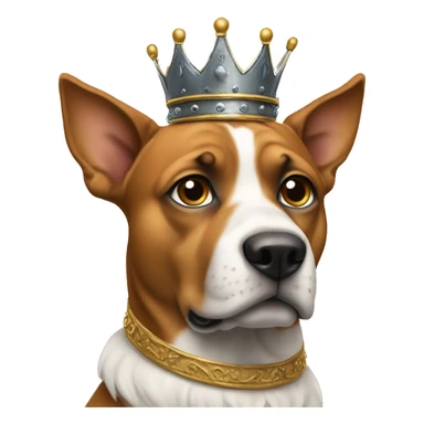 A dog has become a king sticker