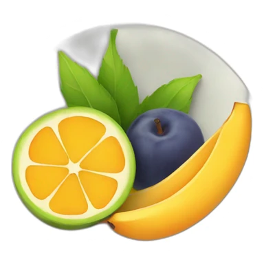 cut fruit plate sticker