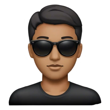 😛with sunglasses on in the color black  sticker