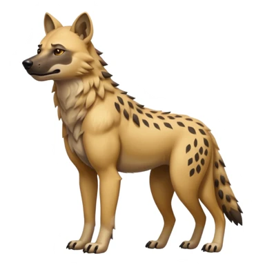 Dingo-wolf-hyena-hybrid, full body sticker