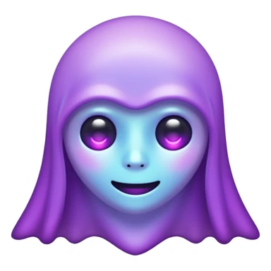 glitter cian and purple ghost sticker