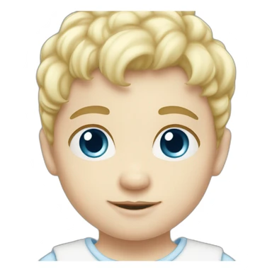 little white baby boy blonde hair blue eyes sticker