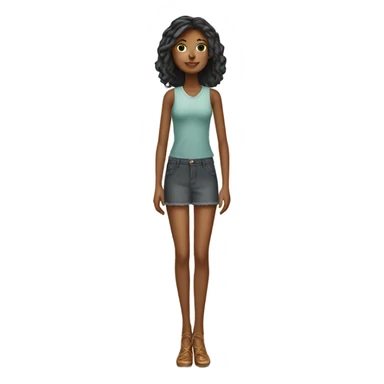 Girl with long legs  sticker
