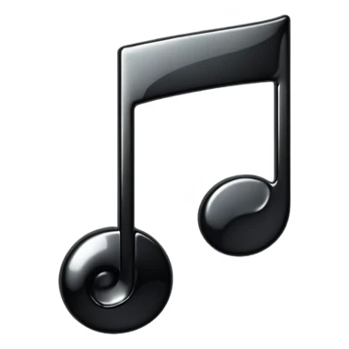 double musical note black sticker