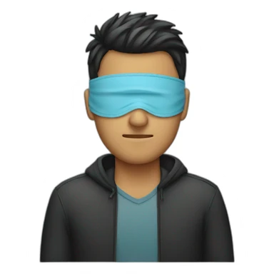 man with eye mask sticker