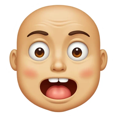 silly face with drool sticker