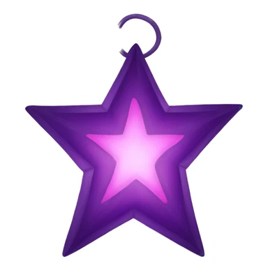 purple and pink star lantern  sticker