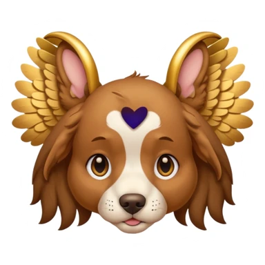 My dogs head on Cupid body sticker