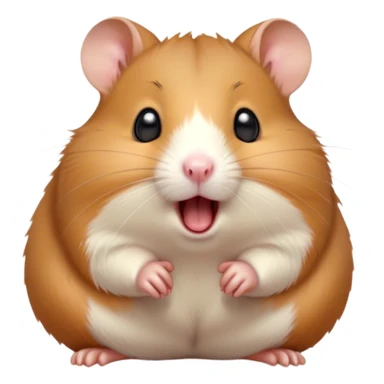 Cinematic Cute Yawning Brown Hamster Portrait Emoji, Head tilted slightly with a dramatic, wide-open yawn, showcasing a smooth, rich brown coat with tiny droopy ears, round dark eyes barely open in drowsy contentment, Simplified yet irresistibly adorable features, highly detailed, glowing with a soft, cozy glow, high shine, relaxed yet expressive, stylized with a touch of whimsy, bright and endearing, soft glowing outline, capturing the essence of a sleepy yet affectionate hamster, so drowsy it feels like it could stretch out of the screen and curl up for a nap! sticker