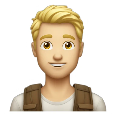 Handsome blond white guy blowing a kiss sticker