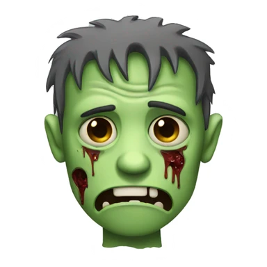 a sad zombie sticker