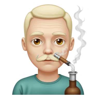 Emoji smoking meth pipe sticker