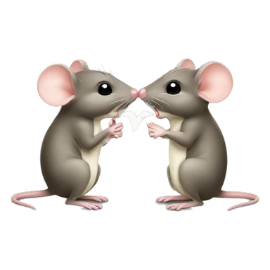 two mice kissing  sticker