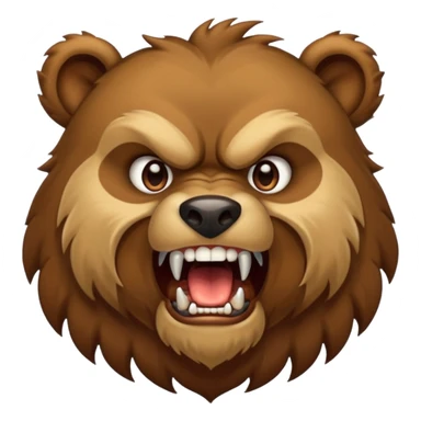 werebear with roaring sticker