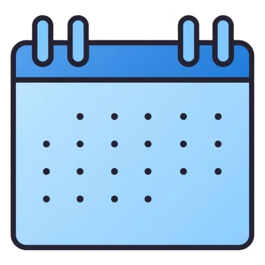 calendar in pastel blue color sticker