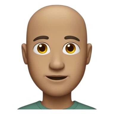 bald man with freckles on his face sticker