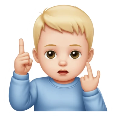 Baby giving middle finger  sticker