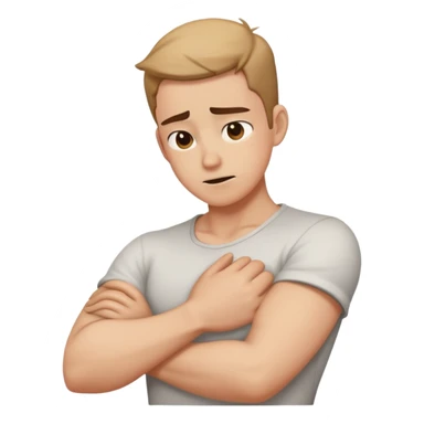 Arms crossed holding neck crashing out sticker