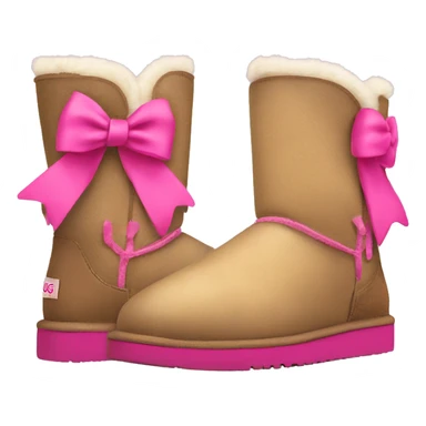 Ugg boots with pink bows sticker