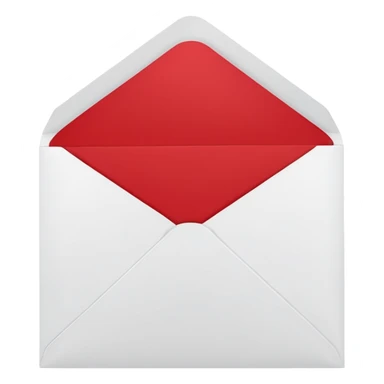 red greeting card with envelope sticker