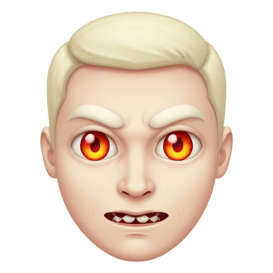 Job application evil face sticker