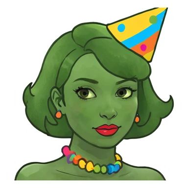 Sick redhead girl partying  sticker