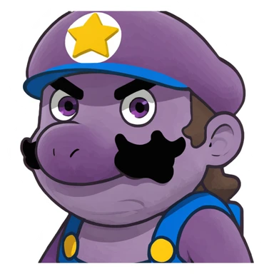 Purple pixel super Mario  sticker
