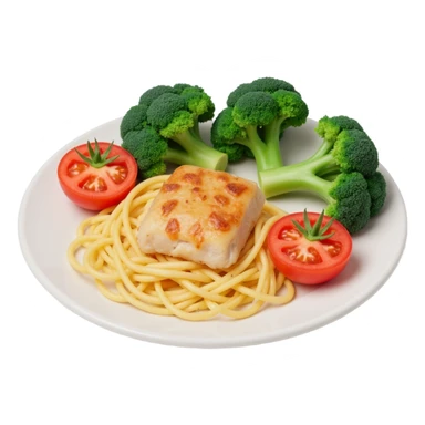 Meal broccoli chicken and tomato sticker