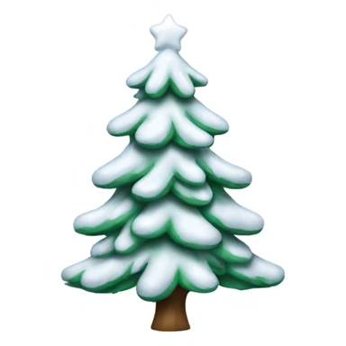 Snowy Christmas tree sticker
