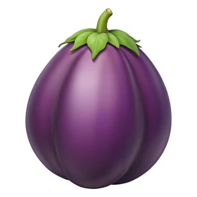Eggplant inside peach sticker