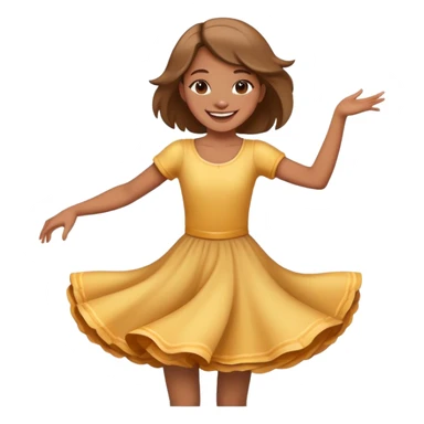 Dancing girl with a smile sticker