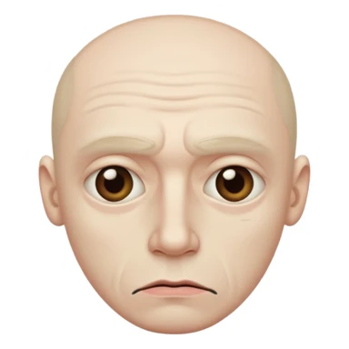 a gloomy, sad, ugly man sticker