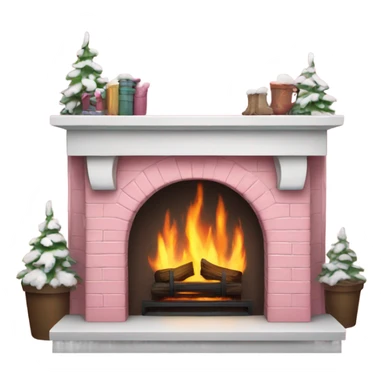 Winter Pink FirePlace sticker