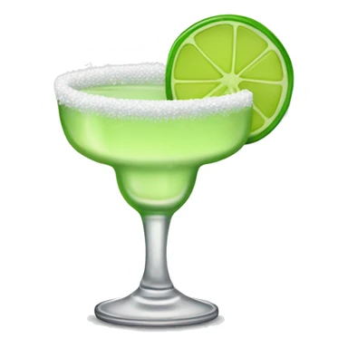 Margarita with salt rim and one lime sticker