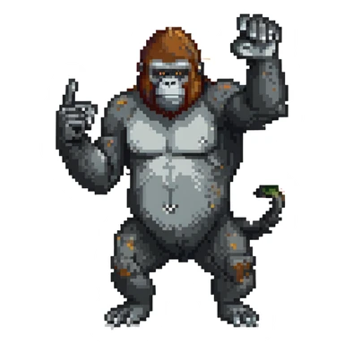 gorilla pointing sticker
