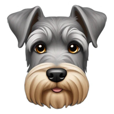 gray to caramel schnauzer alike breed sticker