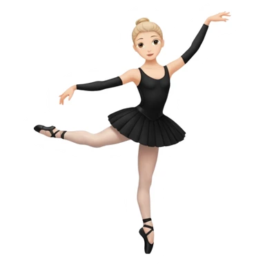 Ballet dancer, black clothes sticker