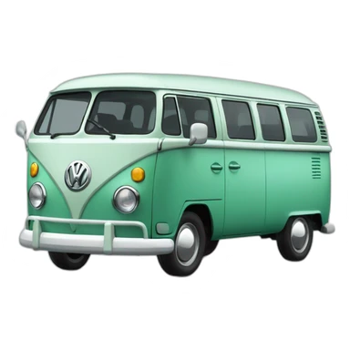 sea green volkswagen bulli sticker