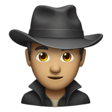 mysterious man sticker